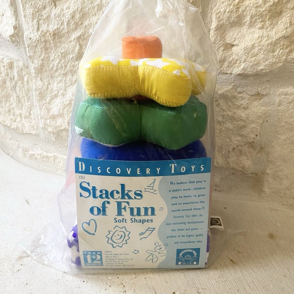 Stacks Of Fun Discovery‎ Toys Soft Shapes NEW Toddler Preschool Learning 1996